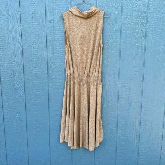 Soft Surroundings Tan Kerry Knit Dress Cowl Neck Sleeveless Size S - Picture 5 of 7